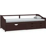 vidaXL Tagesbett 90 x 200 cm Dunkelbraun
