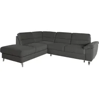 sit&more Ecksofa Sorano L-Form, wahlweise mit Bettfunktion und Bettkasten grau