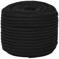 VidaXL Arbeitsseil Schwarz 12 mm 100 m Polyester