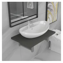 vidaXL Badmöbel-Set 2-tlg. Grau