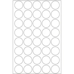 HERMA Verschlussetiketten - 19 mm diameter - durchsichtig - Polyester (Packung m