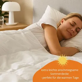 sleepling warme Daunendecke, 135 x 200 cm, 90% Daunen / 10% Federn, Steppbett, sleepling - Weiß