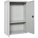 Proregal Stahlschrank AMEGO HxBxT 90x80x40cm | 1x Fachboden Grau-Grau