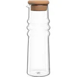 LEONARDO Karaffe 900 ml SOLE, 900 ml - Transparent - Borosilikatglas - mit Korkdeckel