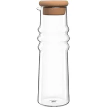 LEONARDO Karaffe 900 ml SOLE, 900 ml - Transparent - Borosilikatglas - mit Korkdeckel