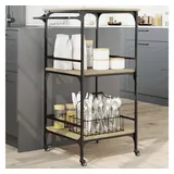 vidaXL Küchenwagen Sonoma-Eiche 60,5x50x105 cm Holzwerkstoff
