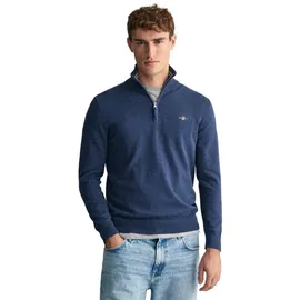 GANT Herren »CLASSIC COTTON HALF ZIP«, Strickpullover, Baumwolle Jeansblau Melange,
