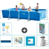 Rechteckiger Frame Pool - 450x220x84 Cm - 7-teilig  S129