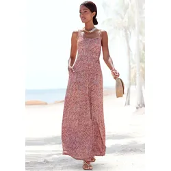 Maxikleid, mit grafischem Alloverdruck und Taschen, Sommerkleid, Strandkleid, Gr. 42 - N-Gr, rot-apricot-blau bedruckt, , 46396024-42 N-Gr