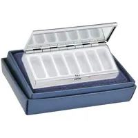 SILBERKANNE Pillendose 7 Tage 10x3,5x1,3 cm Premium Silber Plated edel versilbert in Top Verarbeitung. Fertig zum verschenken mit schicker Geschenkverpackung