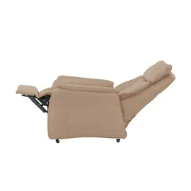 Hukla Relaxsessel Pascal Leder 77 x 115 x 90 cm Beige elektrisch, drehbar