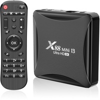 Android TV Box 13.0, X13 Mini 4GB RAM 64GB ROM RK3528 Quad-Core 64bit Cortex-A53 Support 2.4/5.0GHz dual-Band Wi-Fi 10/100M Ethernet HDMI 2.0 Smart TV Box