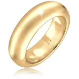 ELLI PREMIUM "Bandring 925 Sterling Silber" Gr. 58, gold, Fingerringe, Damen, 58mm, ohne Stein, Silber 925 (Sterlingsilber), 6mm, Fingerring