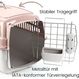 GarPet Transportbox IATA Flugbox Gr. L Rosa