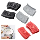 Bangbobi Silikongriffe für Töpfe - 3 Paare Topfgriff Hitzeschutz Silikon Topfgriffe, Rutschfestes Innendesign für Breites Anwendungsspektrum