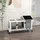 PawHut Kleintierstall mit Freilaufgehege 108 x 58 x 73,5 cm Grau