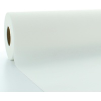 Sovie HORECA Linclass Airlaid Tischdeckenrolle Weiß - Tischdecke 120cm x 25m - Einfarbige Papiertischdecke Rolle - Ideal für Party & Hochzeit