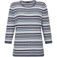 GOLDNER Strickpullover im Ringel-Look Blau 44