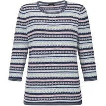GOLDNER Strickpullover im Ringel-Look Blau 44