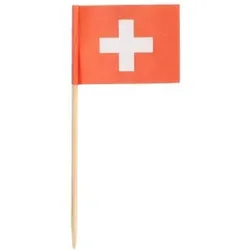 Papstar 100 Deko-Picker 8 cm "Schweiz"