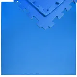Eyepower Puzzlematte, Blau, Kunststoff, Quadratisch, 90x90 cm, Teppiche - 90x90cm Bodenschutz-Matte