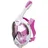Seac Magica, Schnorchelmaske Vollgesichtsmaske Anti-Beschlag System mit einem weichen Maskenkörper, Dry Top Schnorchel mit Auslassventil, weiß/rosa, S/M