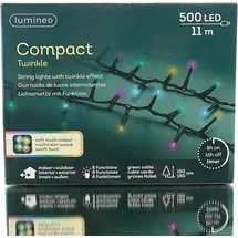 Kaemingk Lumineo LED Lichterkette Compact mit Funktionen 1.100 cm 500 Lichter bunt