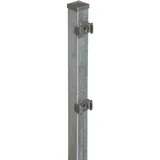 Elmar Jung Vierkant-Zaunpfosten mit Klemmplättchen 4 cm x 4 cm x 150 cm Verzinkt