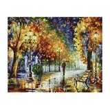 Spaziergang im Herbst Malen nach Zahlen