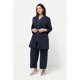 Ulla Popken Sommerjacke Jersey-Blazer Reverskragen 3/4-Arm Modalmix blau 46/48
