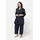 Ulla Popken Sommerjacke Jersey-Blazer Reverskragen 3/4-Arm Modalmix blau 46/48