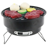 KUNANG Holzkohlegrill, Grill, Holzkohlegrill, Edelstahl, tragbarer Camping-Grill, Tisch-Räuchergrill