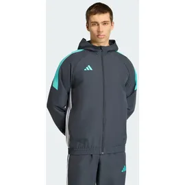 adidas TIRO 26 ESSENTIALS KAPUZENJACKE, GEWEBT - Night Grey / Mint Rush / White - S