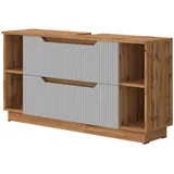 Vicco Waschbeckenunterschrank Lotta 2 Schubladen 119,2 x 62,5 x 32,0 cm Grau