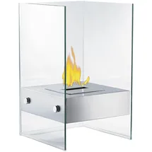 Carlo Milano Bio-Ethanol Deko-Feuer im Glaswürfel-Look