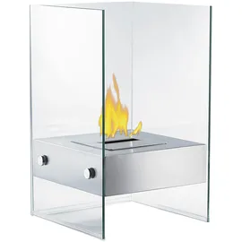 Carlo Milano Bio-Ethanol Deko-Feuer im Glaswürfel-Look