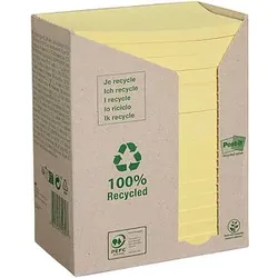 Post-it® Recycling Notes Haftnotizen 655-1T gelb, 16 Blöcke