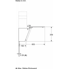 Constructa CD686866 Wandhaube 60 cm Schwarz