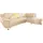TRENDMANUFAKTUR Ecksofa "Rondo, zeitlos und elegant, bequem, L-Form", beige (creme), B:265cm H:85cm T:190cm, Softlux-Kunstleder;Primabelle-Microfaser;NaturLeder (handschuhweiches Rindsleder in Sitz und Rücken mit SOFTLUX-Kunstleder als Korpus-Bezug);Struktur (23%