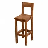 INKOSPOR Inko Teakholz-Barstuhl Abacus recyceltes Teak Barhocker 36,5 x 44,5 x