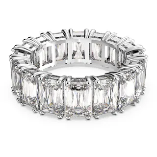 Swarovski Matrix Vittore Ring, Rechteckschliff, Weiß, Rhodiniert