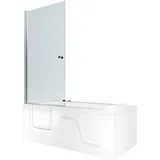 AcquaVapore Seniorendusche Kombi Duschkabine Whirlpool Seniorenwanne mit Tür S17D-WP-R-EC 75x150x194 cm