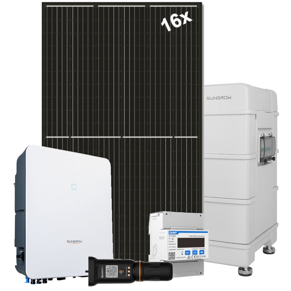 Sungrow | Hybrid Solaranlage 6 kW+SBR Stromspeicher| Set | 0 % MwSt. (gem. § 12 Abs. 3 UStG)