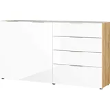 Germania Sideboard OAKLAND in Weiß/Eichefarben