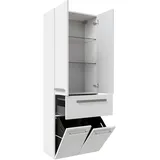 Pelipal 4005 Fokus Hochschrank 48,1 cm Lack polarweiß Spanplatte