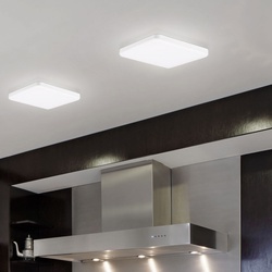 2er Set LED ALU Decken Panel Einbau Leuchte weiß Wohn Arbeits Ess Zimmer Beleuchtung Dielen Lampe