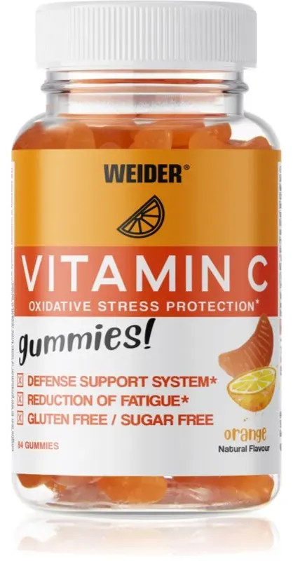 Weider Vitamin C Gummibärchen zur Unterstützung des Immunsystems Geschmack Orange 84 St.