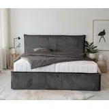 Collection AB Polsterbett COLLECTION AB "Marla erhältlich in der Breite 180x200cm, mit Cordstoff bezogen", anthrazit, B:207cm H:118cm L:215cm, Betten, Polsterbett, wahlweise mit Lattenrost und King-Matratze (28cm)