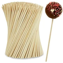 Relaxdays Cake Pop Stiel Bambus 400er Set Hellbraun