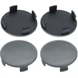4 Nabenkappen Ø 63,0 mm - 57,5 mm / rund flach / Klebefläche